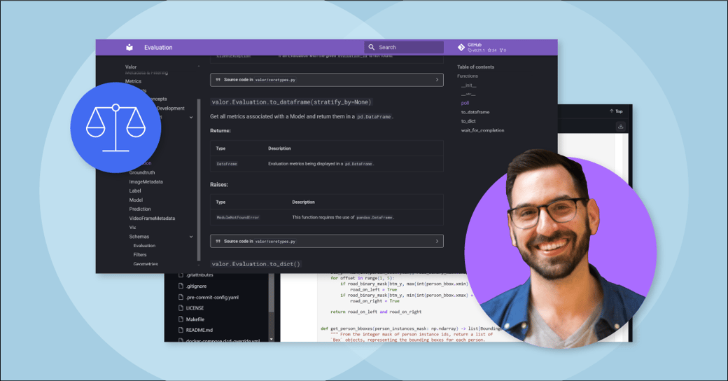 Photo of Eric Korman and open-source model evaluation tool, Valor